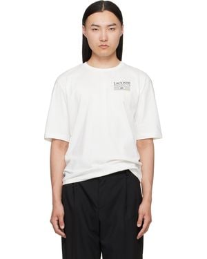 Lacoste Off- Roland-Garros Edition Graphic T-Shirt - White