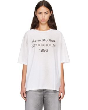 Acne Studios Sprayed Logo T-Shirt - White