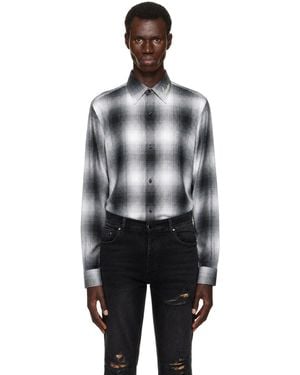 Amiri Oversized Flannel Shirt - Grey