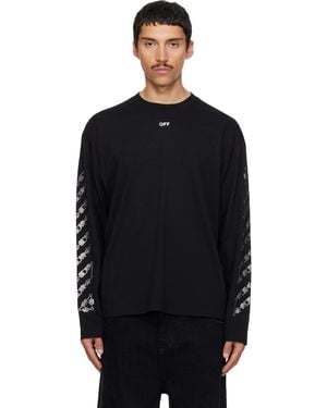 Off-White c/o Virgil Abloh Chain Arrow Diagonal Skate Long Sleeve T-Shirt - Black