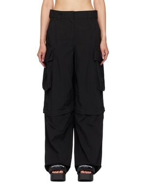 T By Alexander Wang Oversize Pockets Cargo Pants - Black