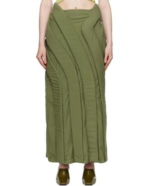 Stanley Raffington 3D Parametric Maxi Skirt - Green