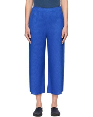 Pleats Please Issey Miyake Coast Trousers - Blue