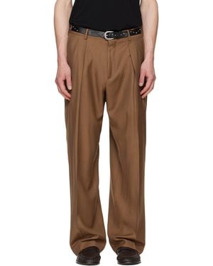Paul Smith Pleated Wool Trousers - Brown