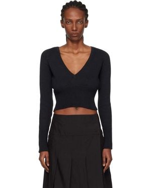 Our Legacy Pull Sharp Noir À Col En V