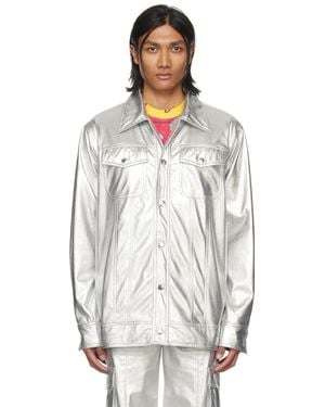 Anna Sui Buttoned Faux-Leather Jacket - White