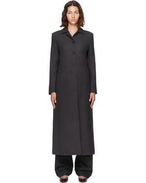 Jil Sander Wool Twill Coat - Black