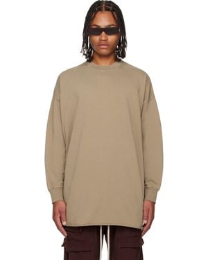 Rick Owens Taupe Concordians Tommy Ls Sweatshirt - Natural