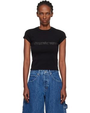 Alexander Wang Crystal Logo Cotton Baby T-Shirt - Blue
