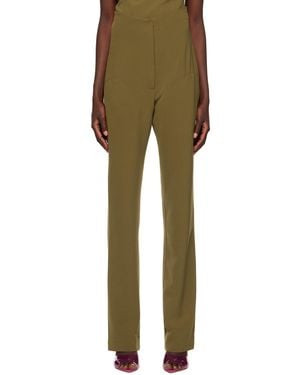 Paris Georgia Basics Taupe Bootleg Trousers - Black
