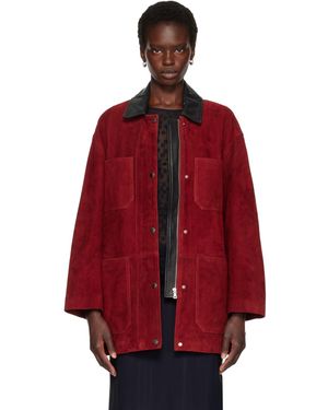 Nour Hammour Barn Suede Jacket - Red