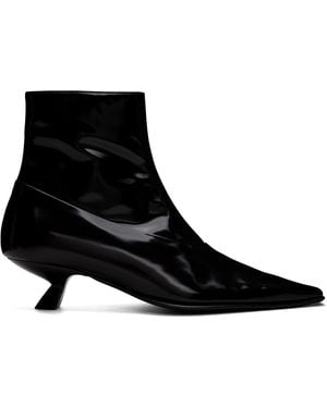 Marni Bottes Noires En Cuir