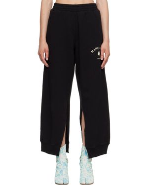 MM6 by Maison Margiela Split Hem Lounge Trousers - Black