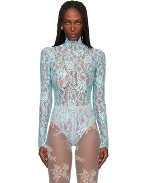 Valentino Floral Lace Bodysuit - Black