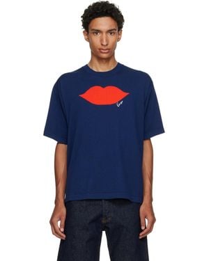 KENZO Paris Loves' Knitted T-Shirt - Blue