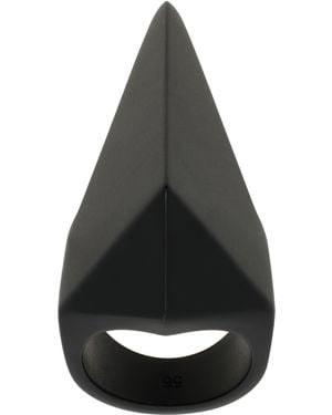 Rick Owens Brass Pyramid Ring - Black