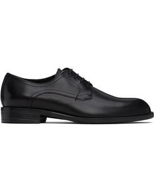 BOSS Leather Double Stitching Derbys - Black