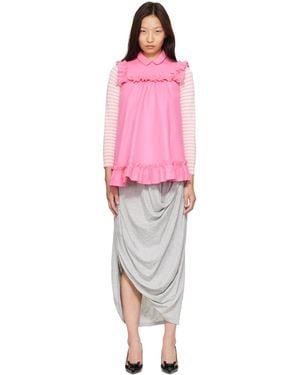 Ans Dostoevner Frilled 'Childhood' Minidress - Pink
