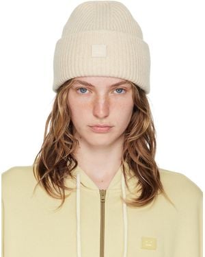 Acne Studios スモールロゴ ビーニー - ナチュラル