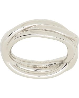 Jil Sander Textured Ring - Metallic