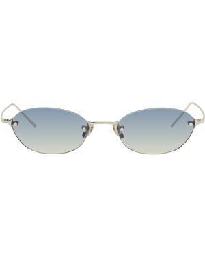 AKILA Lunettes De Soleil Io Doré Et Bleu Exclusives À Ssense - Noir