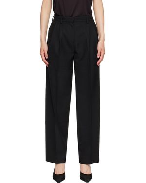 TOTEME Double-Pleated Tailored Trousers - Black