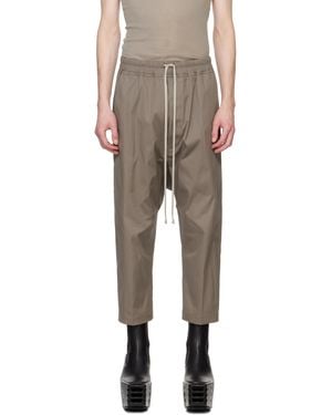 Rick Owens Hollywood Drawstring Cropped Trousers - Black