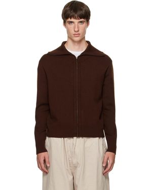 Entire studios Knit Zip Up Cardigan - Brown