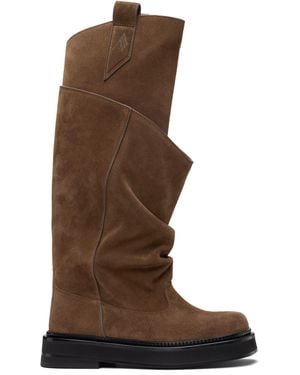The Attico Tan New Robin Passeggiata Combat Boots - Brown