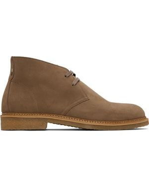 BOSS Taupe Suede Desert Boots - Black