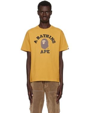 A Bathing Ape University T-Shirt - Orange