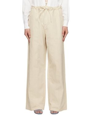 Christopher Esber Off-white Multi Panelled Trousers - Natural