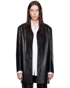 Calvin Klein Halo Leather Jacket - Black