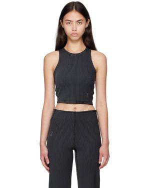 On Shoes All-Day Ribbed Crop Sport Top - Black