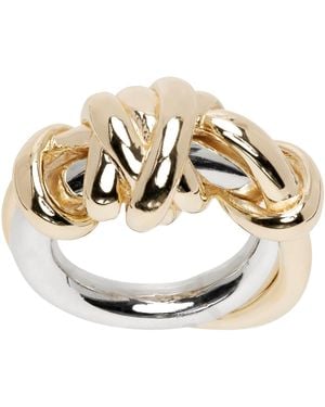 Bottega Veneta Knot Ring - Metallic