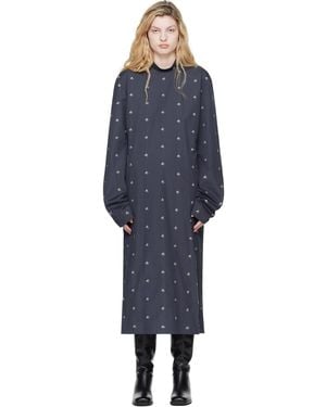 Rier Pop Flowers Top Midi Dress - Black