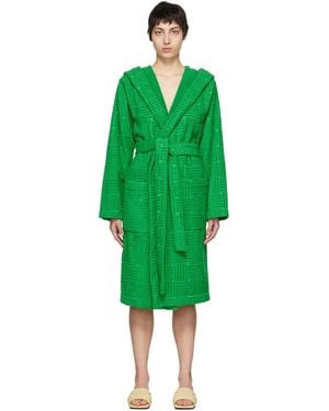 Bottega Veneta Green Intreccio Bath Robe