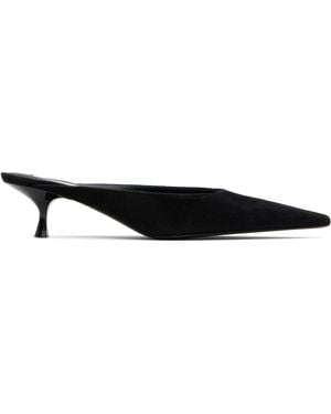 Victoria Beckham Sloan Suede Mules - Black