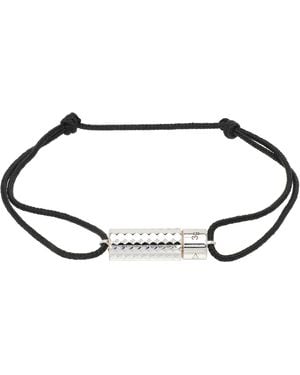Le Gramme Cable Guilloche Cord 'Le 7G' Bracelet - Metallic