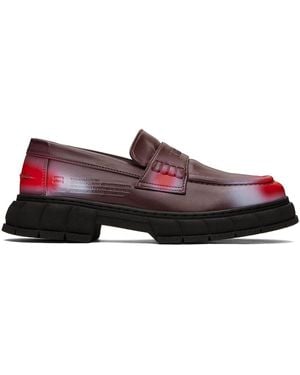 Viron Burgundy Progres Loafers - Black