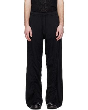 Julius Flare Wide Pants - Black