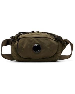 C.P. Company Khaki Nylon B Crossbody Pack Bag - Black
