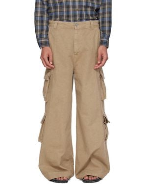 ERL Logo Patch Cargo Pants - Natural