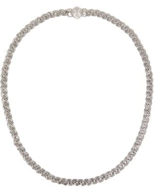 Emanuele Bicocchi Flat Diamond Braided Necklace - Metallic