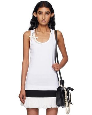Simone Rocha Pearl Chain Tank Top - White