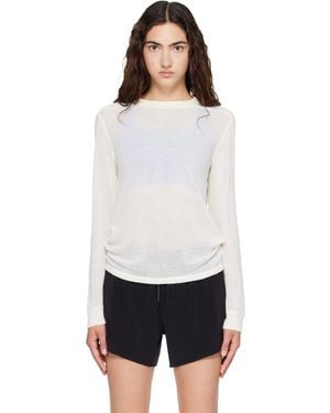 Literary Sport Off- Joy Long Sleeve T-Shirt - White