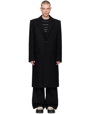 Juun.J Single-Breasted Coat - Black