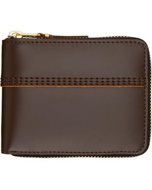 Comme des Garçons Triple Stitch Wallet - Brown
