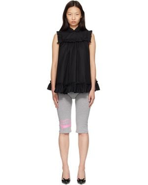 Ans Dostoevner Frilled 'Childhood' Minidress - Black