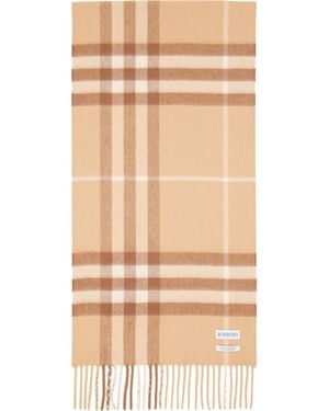 Burberry Écharpe En Cachemire À Carreaux - Marron